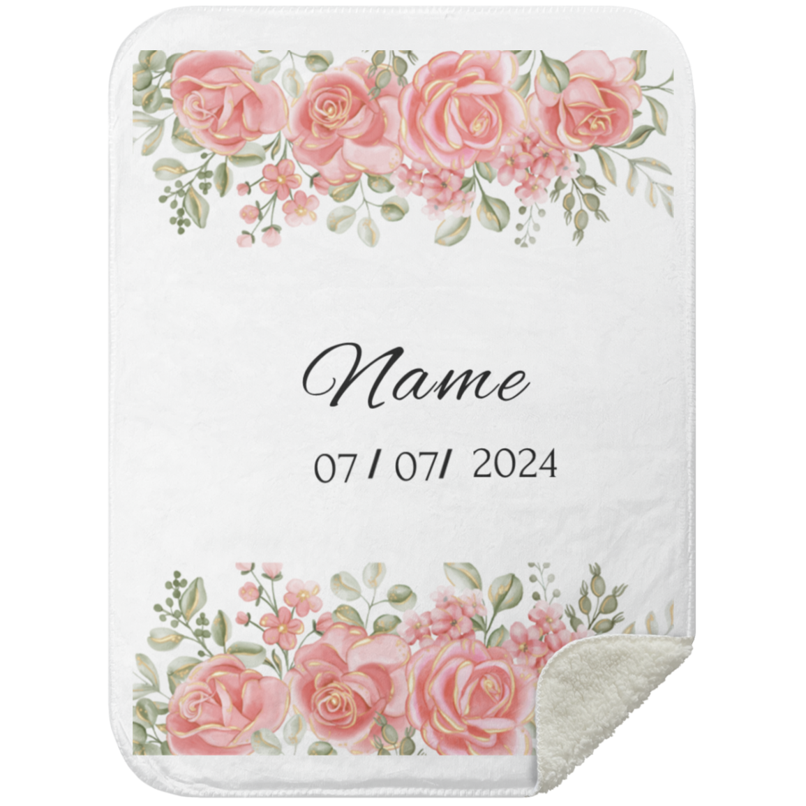 Rose Baby Birth Blankets