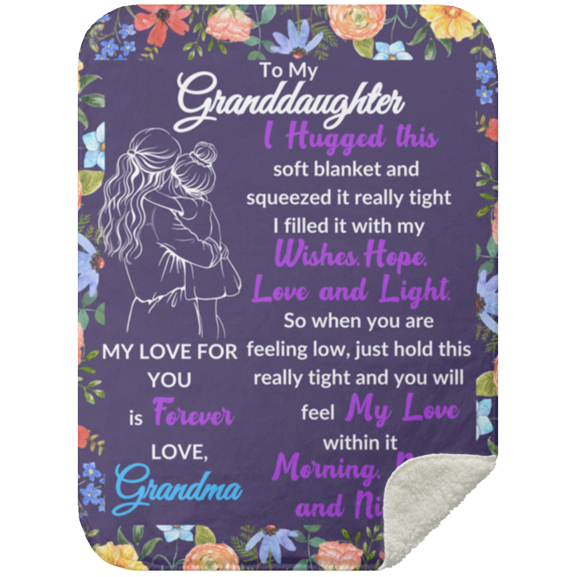 Granddaughter Sweet Words Blankets