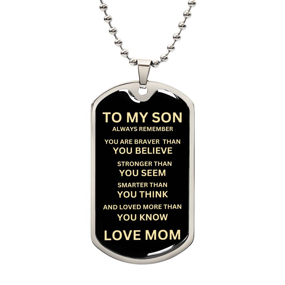 TO MY SON LOVE MOM | Dog Tag