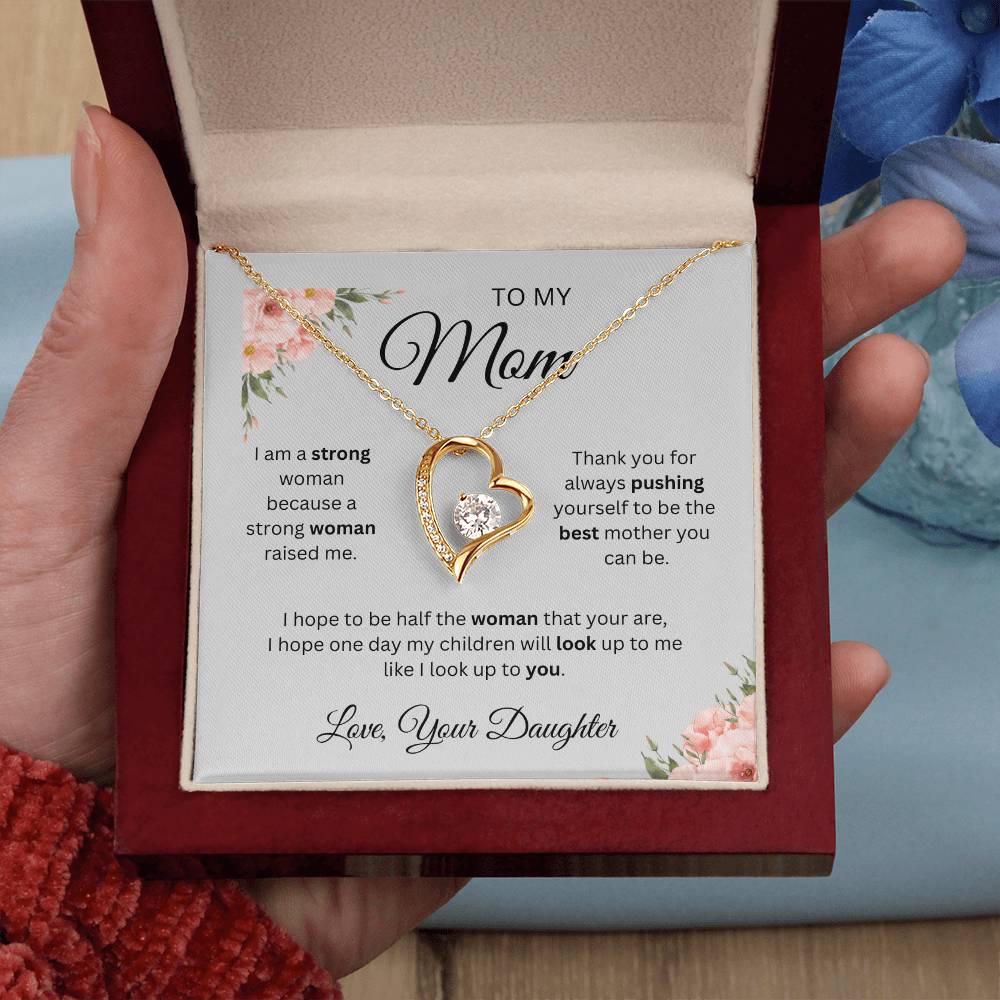 TO MY MOM| Thank You-Grey-Forever Love Necklace