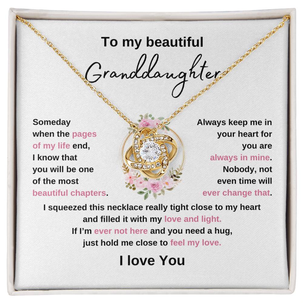 To My Granddaughter | Love Knot Necklace