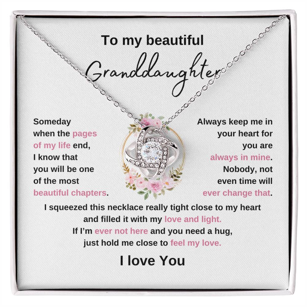 To My Granddaughter | Love Knot Necklace