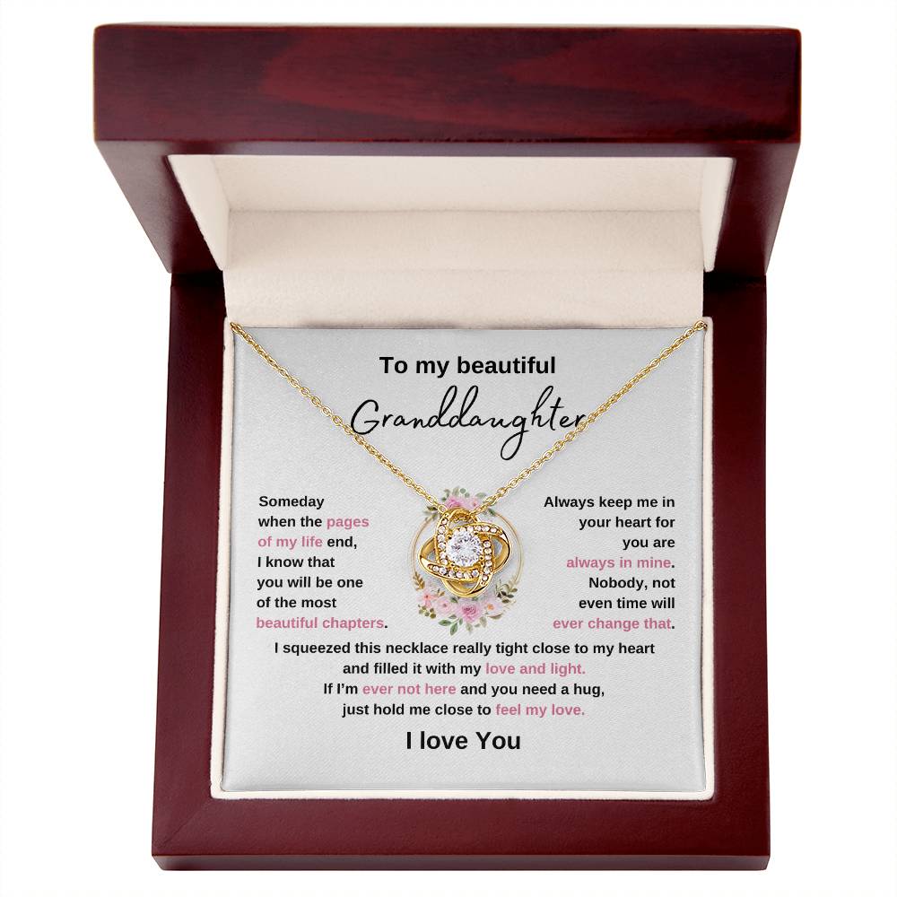 To My Granddaughter | Love Knot Necklace