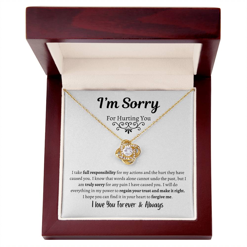 I'm Sorry For Hurting You | Love Knot Necklace