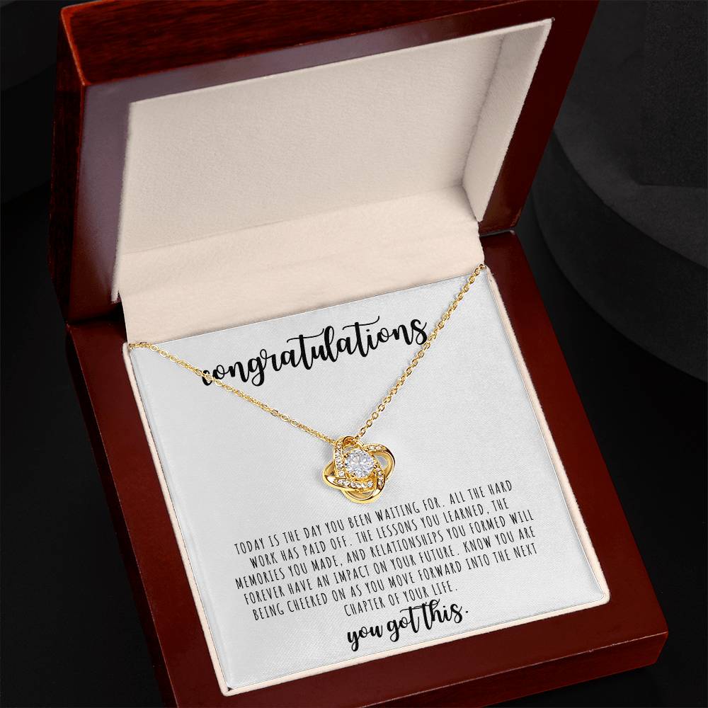 CONGRATULATIONS | Graduation Gift | Love Knot Necklace