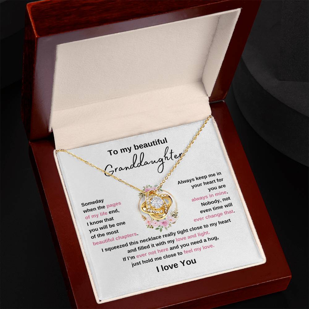 To My Granddaughter | Love Knot Necklace