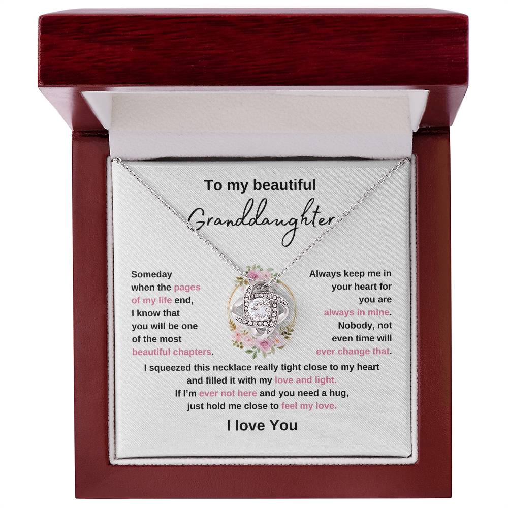 To My Granddaughter | Love Knot Necklace