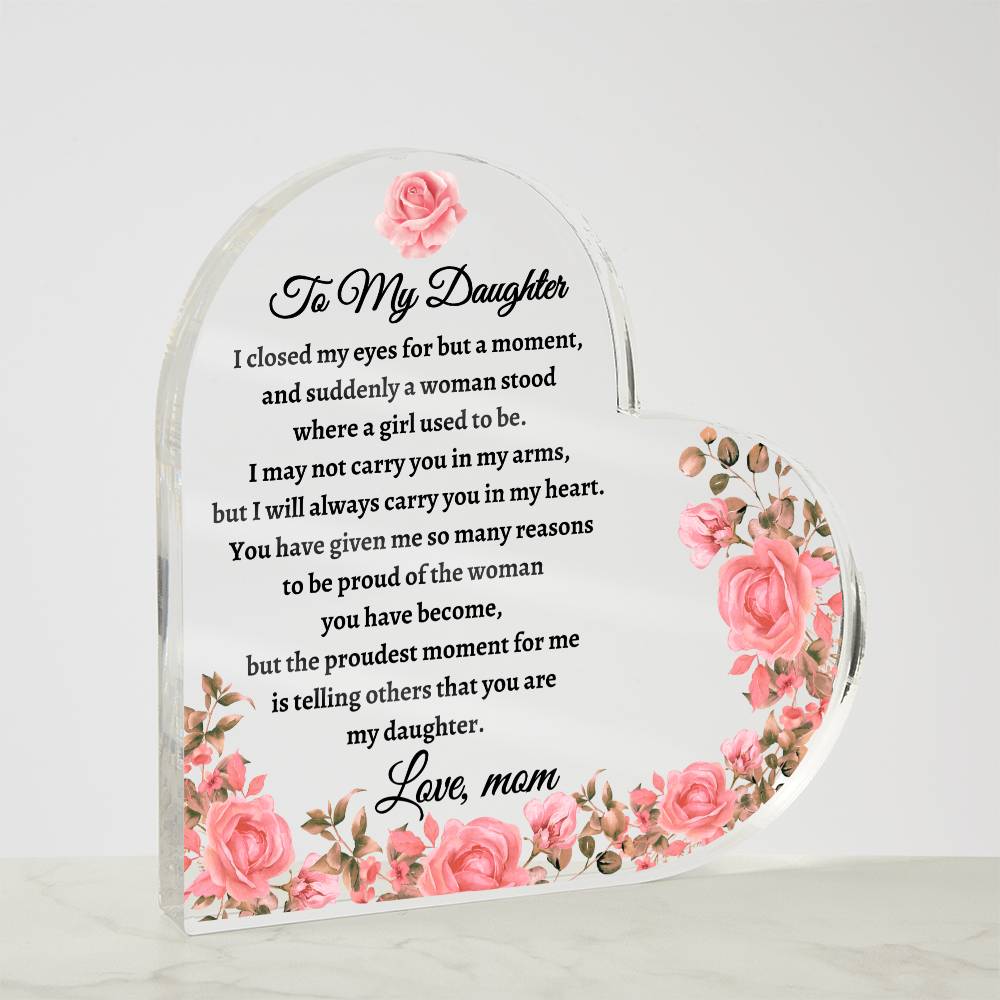 TO MY DAUGHTER | Heart Acrylic