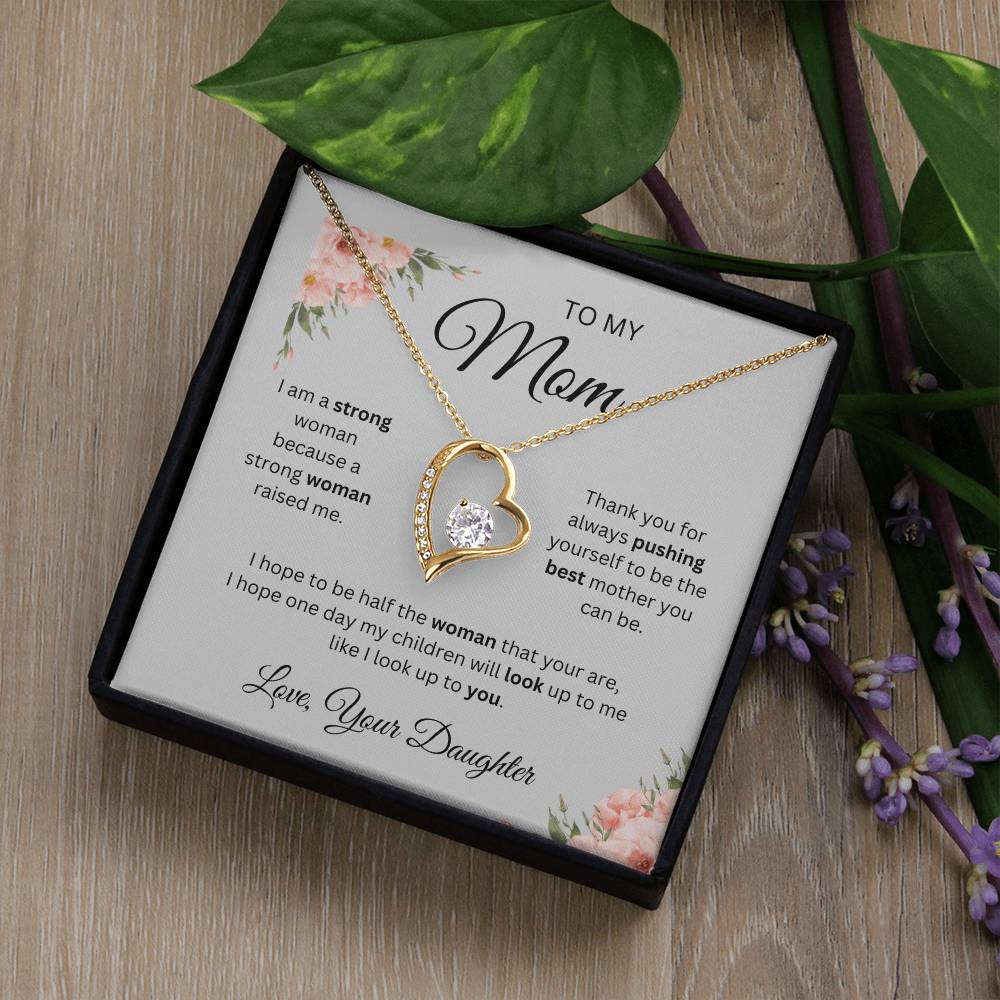 TO MY MOM| Thank You-Grey-Forever Love Necklace