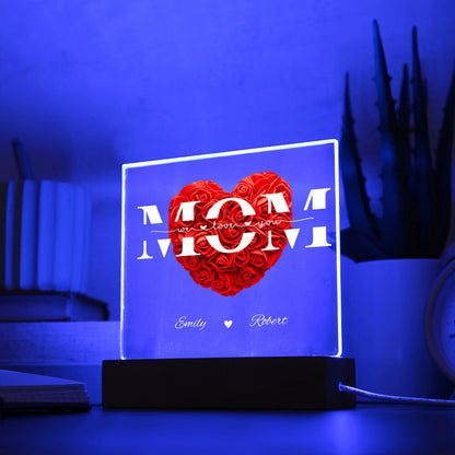 MOM HEART PERSONALIZED Acrylic Plaque