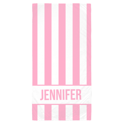 Personalized Striped Beach Towel