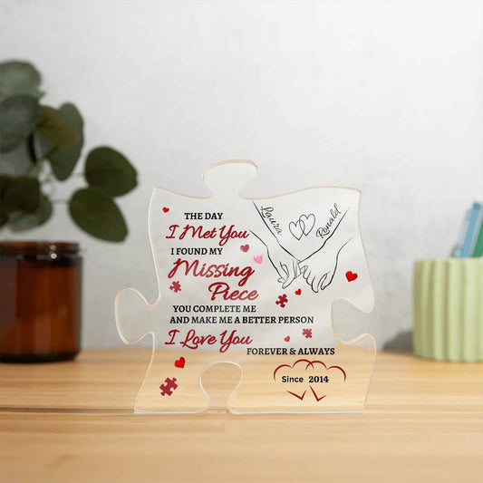 Personalized Missing Piece Acrylic Plaque