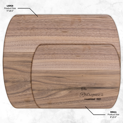 Personalized Family Name Hardwood Cutting Board