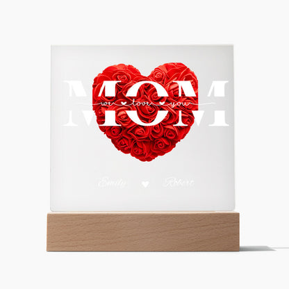 MOM HEART PERSONALIZED Acrylic Plaque