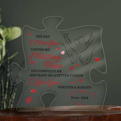 Personalized Missing Piece Acrylic Plaque