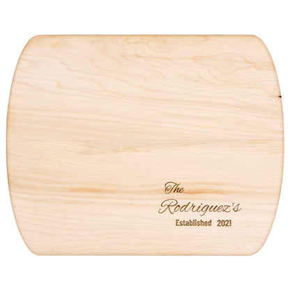 Personalized Family Name Hardwood Cutting Board