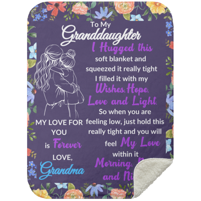 Granddaughter Sweet Words Blankets