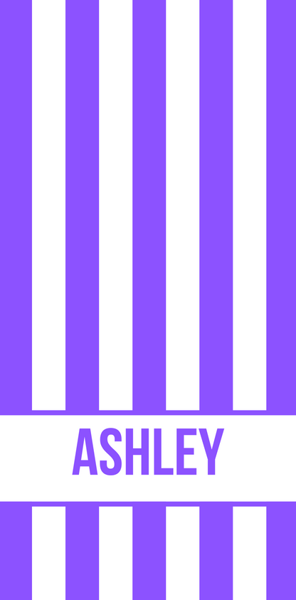 Personalized Striped Beach Towel