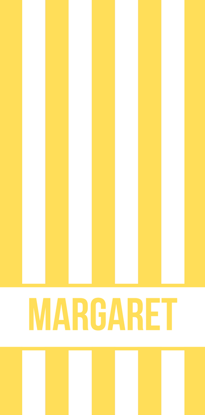 Personalized Striped Beach Towel