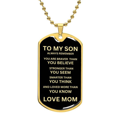 TO MY SON LOVE MOM | Dog Tag