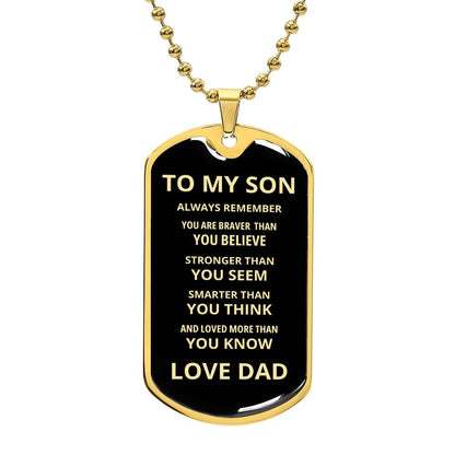 TO MY SON LOVE DAD | Dog Tag