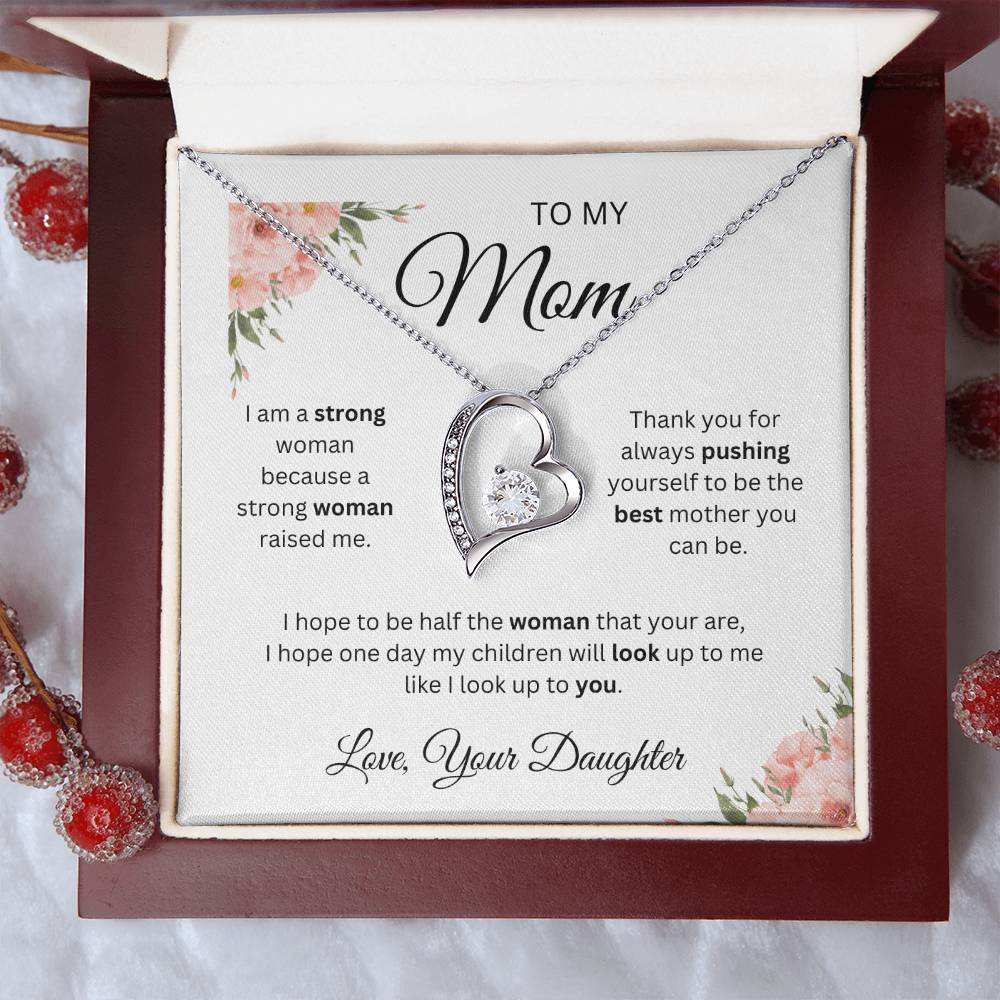 TO MY MOM| Thank You| Forever Love Necklace