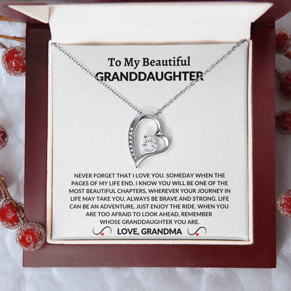 To My Beautiful Granddaughter| Forever Love Necklace