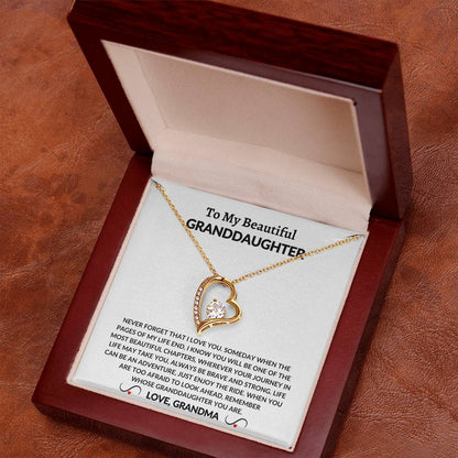 To My Beautiful Granddaughter| Forever Love Necklace