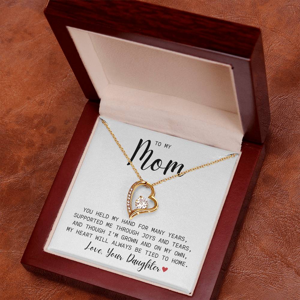 To My Mom| You Held My Hand From Daughter| Forever Love Necklace