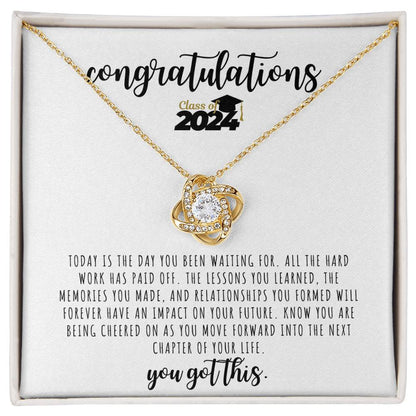 CONGRATULATIONS | Graduation Gift Class | Love Knot Necklace