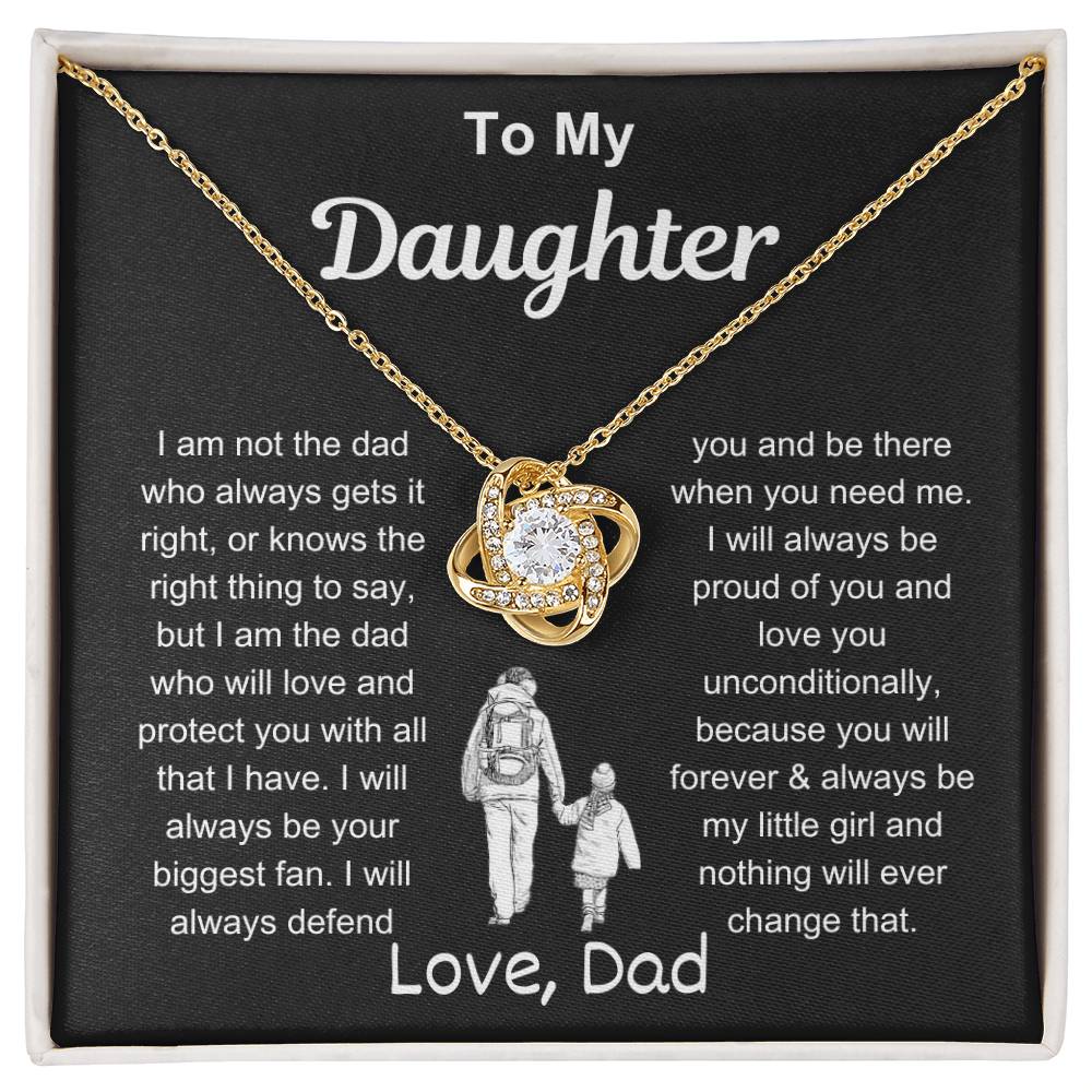 TO MY DAUGHTER STROLL | Love Dad | Love Knot Necklace