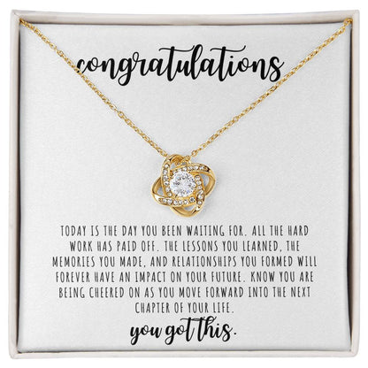 CONGRATULATIONS | Graduation Gift | Love Knot Necklace