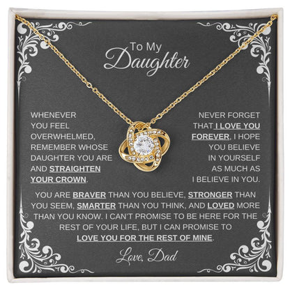 TO MY DAUGHTER | Love Dad | Love Knot Necklace