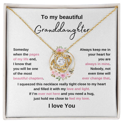 To My Granddaughter | Love Knot Necklace
