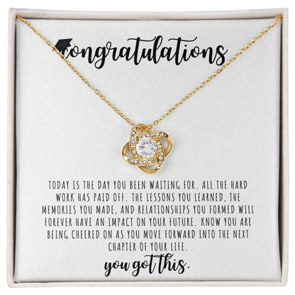 CONGRATULATIONS | Graduation Gift Hat | Love Knot Necklace