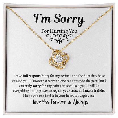 I'm Sorry For Hurting You | Love Knot Necklace