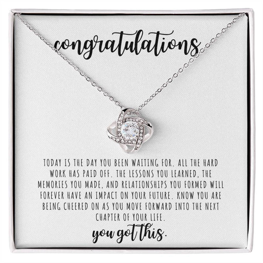 CONGRATULATIONS | Graduation Gift | Love Knot Necklace