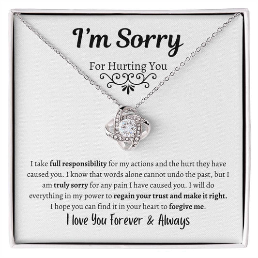 I'm Sorry For Hurting You | Love Knot Necklace