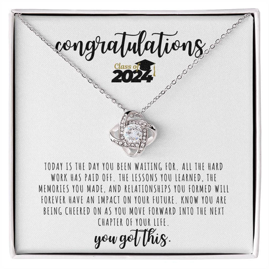 CONGRATULATIONS | Graduation Gift Class | Love Knot Necklace