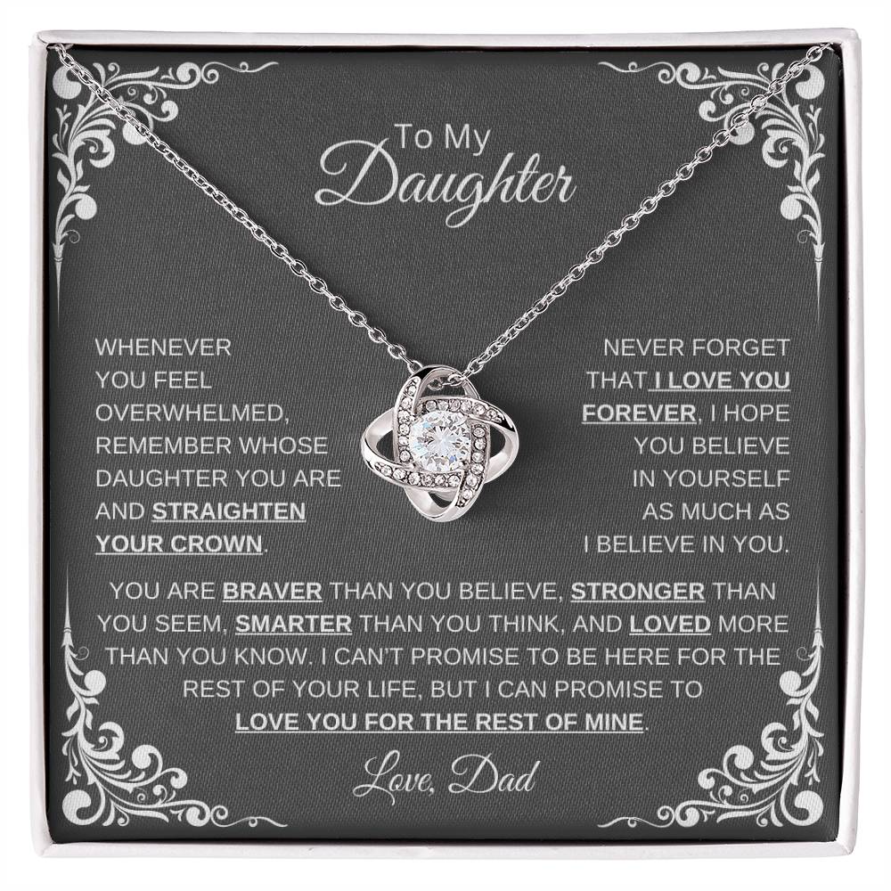 TO MY DAUGHTER | Love Dad | Love Knot Necklace