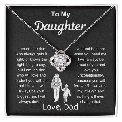 TO MY DAUGHTER STROLL | Love Dad | Love Knot Necklace