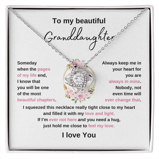 To My Granddaughter | Love Knot Necklace