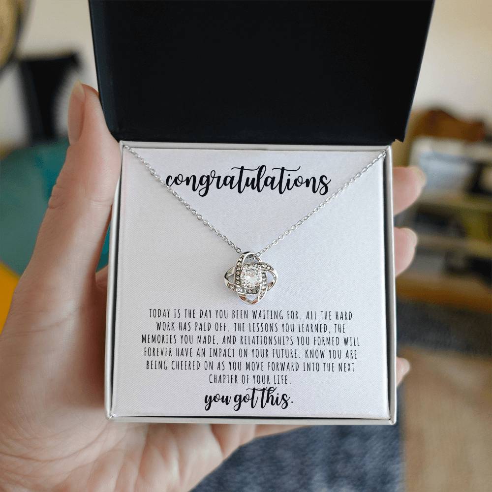 CONGRATULATIONS | Graduation Gift | Love Knot Necklace