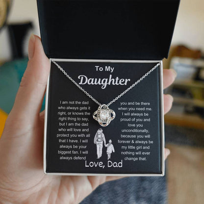 TO MY DAUGHTER STROLL | Love Dad | Love Knot Necklace
