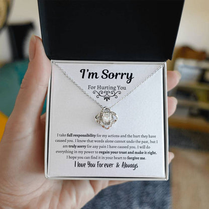 I'm Sorry For Hurting You | Love Knot Necklace