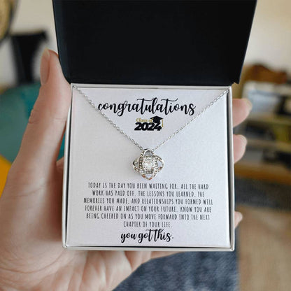 CONGRATULATIONS | Graduation Gift Class | Love Knot Necklace