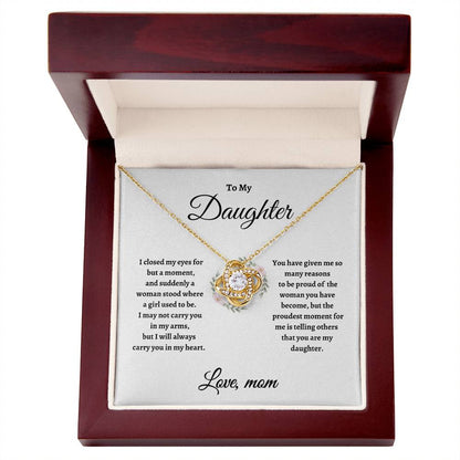 TO MY DAUGHTER | Love Knot Necklace