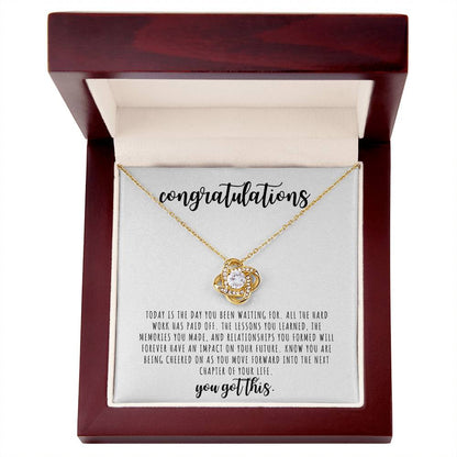 CONGRATULATIONS | Graduation Gift | Love Knot Necklace