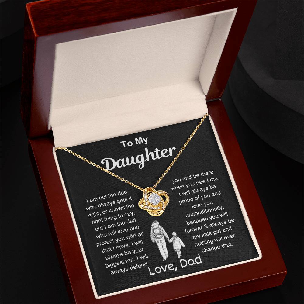 TO MY DAUGHTER STROLL | Love Dad | Love Knot Necklace