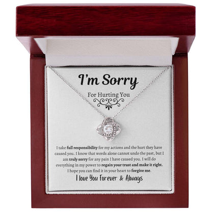 I'm Sorry For Hurting You | Love Knot Necklace